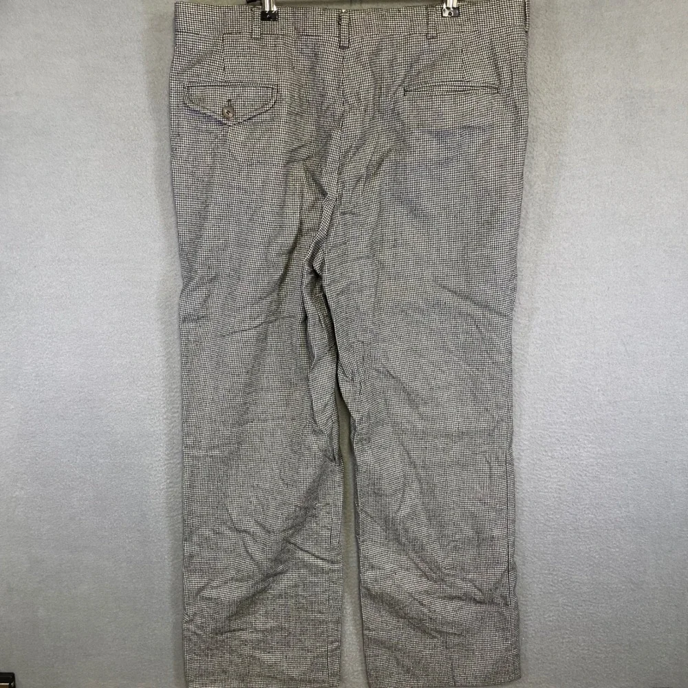 Barry I Bricken Wool Trousers Mens 36x30 Houndstooth Pleated Vintage USA